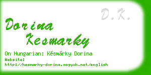 dorina kesmarky business card