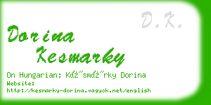 dorina kesmarky business card